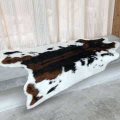 Stylish Faux Fur Cow Print Area Rug - Animal and Home Decor
