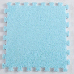 12pcs Plush Puzzle Foam Floor Mat Interlocking Carpet for Bay Windows