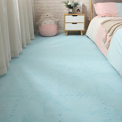 12pcs Plush Puzzle Foam Floor Mat Interlocking Carpet for Bay Windows