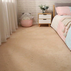 12pcs Plush Puzzle Foam Floor Mat Interlocking Carpet for Bay Windows
