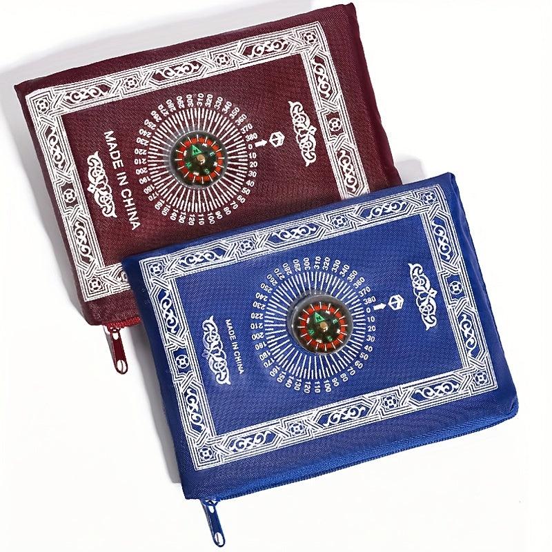2pcs Portable Travel Prayer Mat With Compass