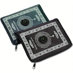 2pcs Portable Travel Prayer Mat With Compass