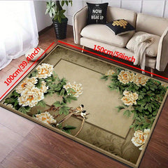 Traditional Floral Area Rug Non-slip Resistant Machine Washable Carpet