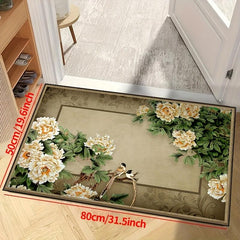 Traditional Floral Area Rug Non-slip Resistant Machine Washable Carpet