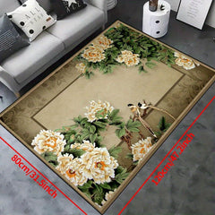 Traditional Floral Area Rug Non-slip Resistant Machine Washable Carpet