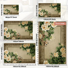 Traditional Floral Area Rug Non-slip Resistant Machine Washable Carpet