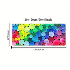 3D Rainbow Stone Area Rug - Non Slip Water Absorbent Bath Rug