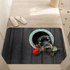 1pc Floral Welcome Door Mat Non-slip Outdoor Indoor Entrance Mat