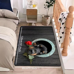 1pc Floral Welcome Door Mat Non-slip Outdoor Indoor Entrance Mat