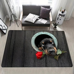 1pc Floral Welcome Door Mat Non-slip Outdoor Indoor Entrance Mat