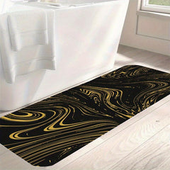 Soft Memory Foam Kitchen Rug - Abstract Absorbent Bath Mat