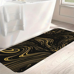 Soft Memory Foam Kitchen Rug - Abstract Absorbent Bath Mat