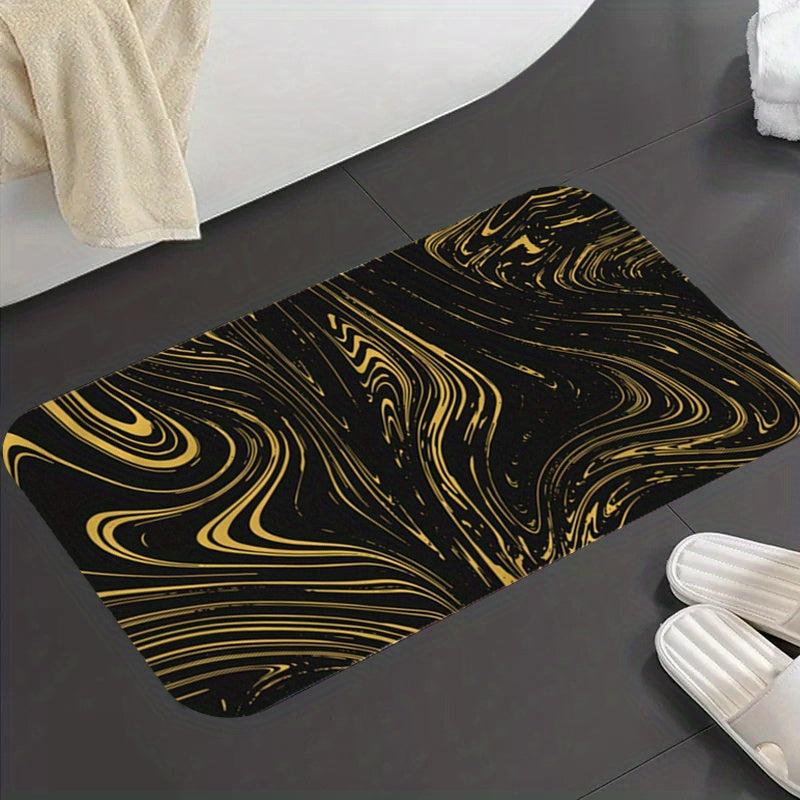 Soft Memory Foam Kitchen Rug - Abstract Absorbent Bath Mat