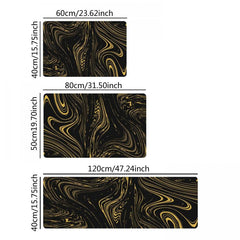 Soft Memory Foam Kitchen Rug - Abstract Absorbent Bath Mat
