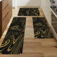 Soft Memory Foam Kitchen Rug - Abstract Absorbent Bath Mat