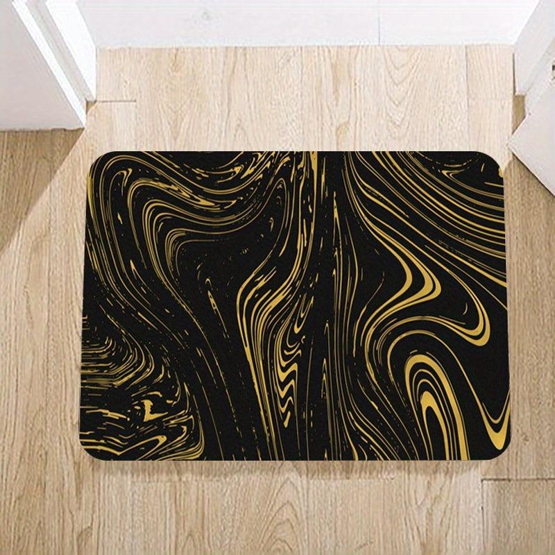 Soft Memory Foam Kitchen Rug - Abstract Absorbent Bath Mat