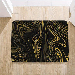 Soft Memory Foam Kitchen Rug - Abstract Absorbent Bath Mat