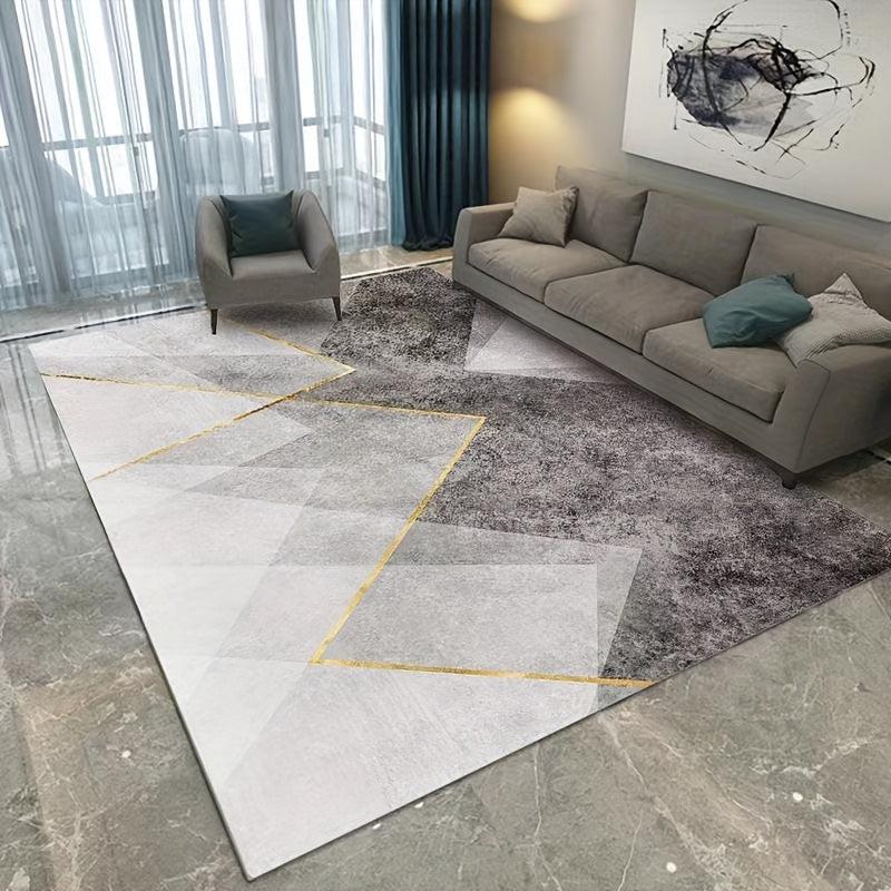 Modern Geometric Washable Area Rug for Kitchen Bedroom Floor