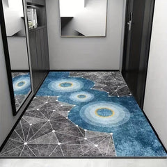 Modern Geometric Washable Area Rug for Kitchen Bedroom Floor
