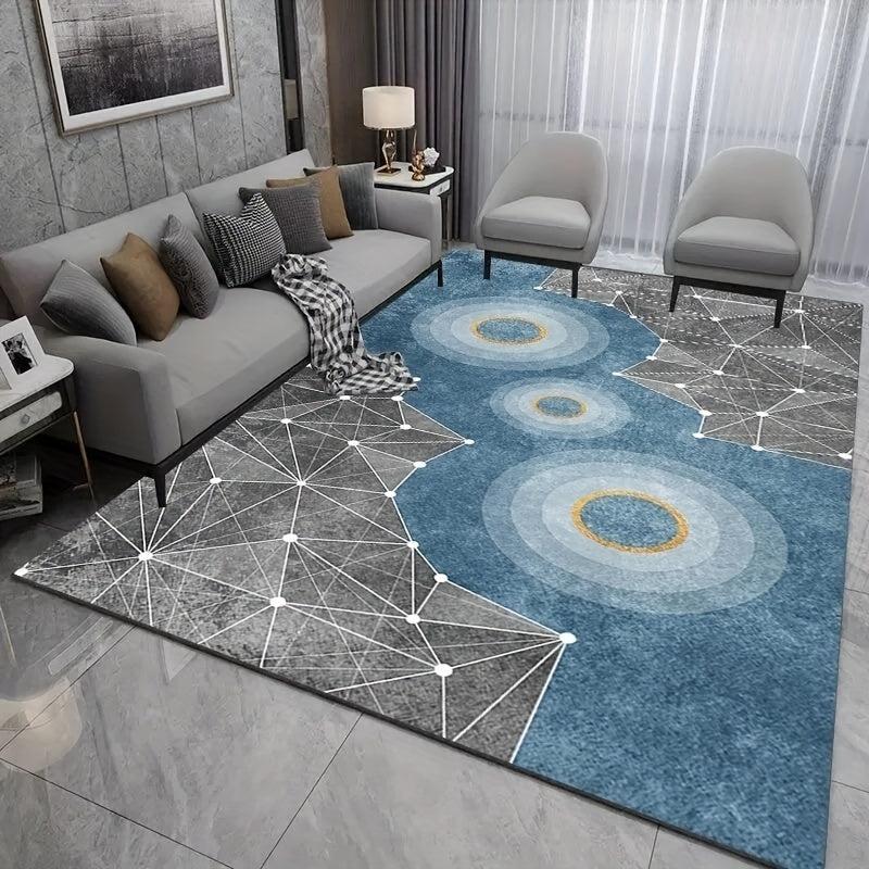 Modern Geometric Washable Area Rug for Kitchen Bedroom Floor
