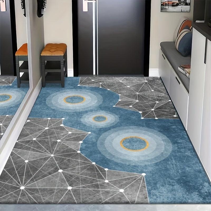 Modern Geometric Washable Area Rug for Kitchen Bedroom Floor
