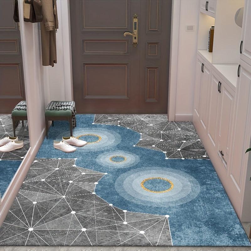 Modern Geometric Washable Area Rug for Kitchen Bedroom Floor