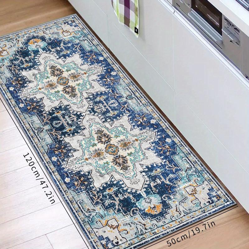 Vintage Persian Style Kitchen Rug Cushioned Anti Fatigue Mat Non Slip Runner