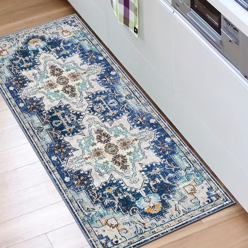 Vintage Persian Style Kitchen Rug Cushioned Anti Fatigue Mat Non Slip Runner