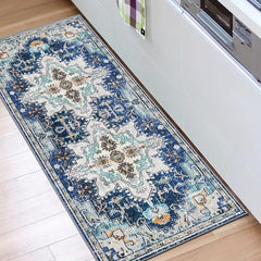 Vintage Persian Style Kitchen Rug Cushioned Anti Fatigue Mat Non Slip Runner