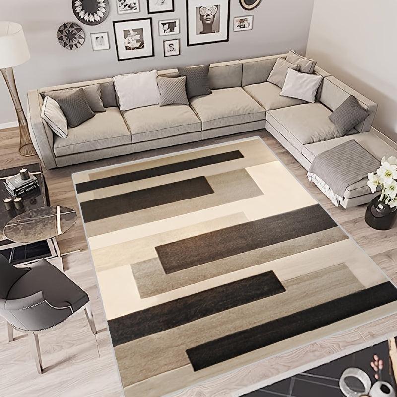 Striped Carpet - Minimalist Style, Easy to Clean, Hand Washable