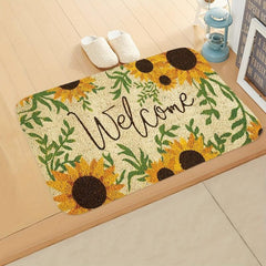 Sunflower Welcome Door Mat Non-slip Indoor Outdoor Entrance Mat