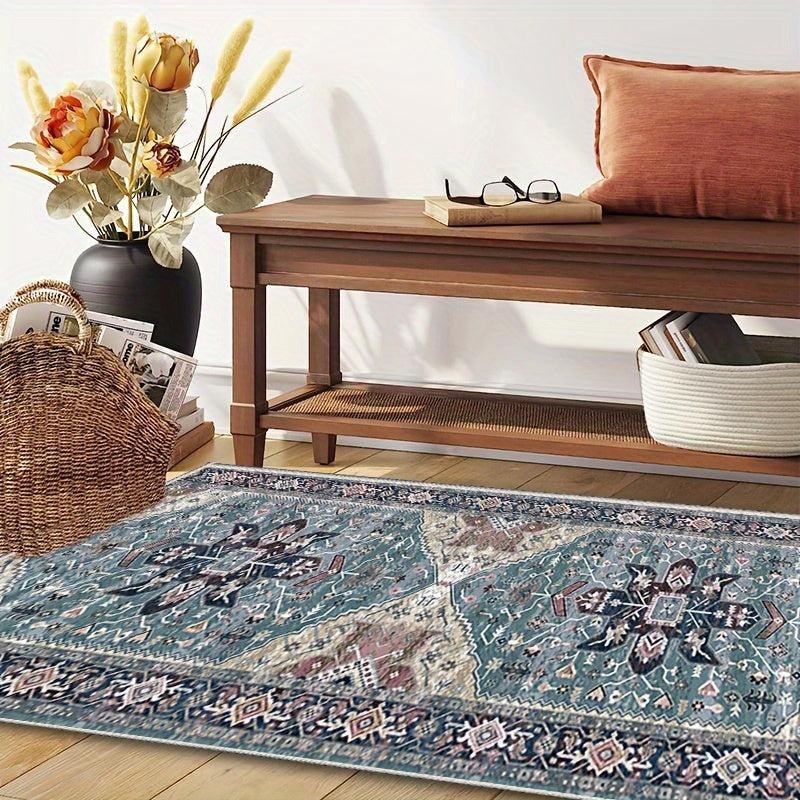 Persian Vintage Distressed Print Kitchen Mat