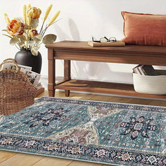 Persian Vintage Distressed Print Kitchen Mat