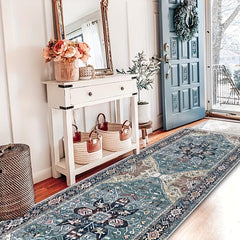 Persian Vintage Distressed Print Kitchen Mat