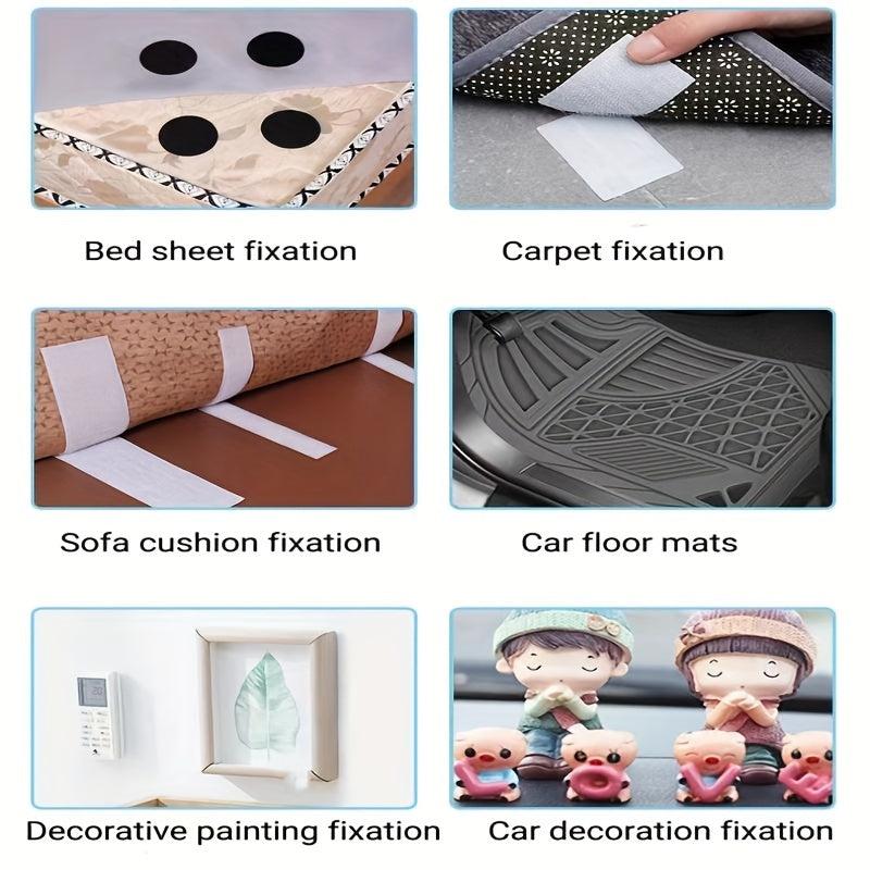 10 Pairs Non slip Carpet And Sofa Stickers Adhesive Hook and loop Floor Stickers