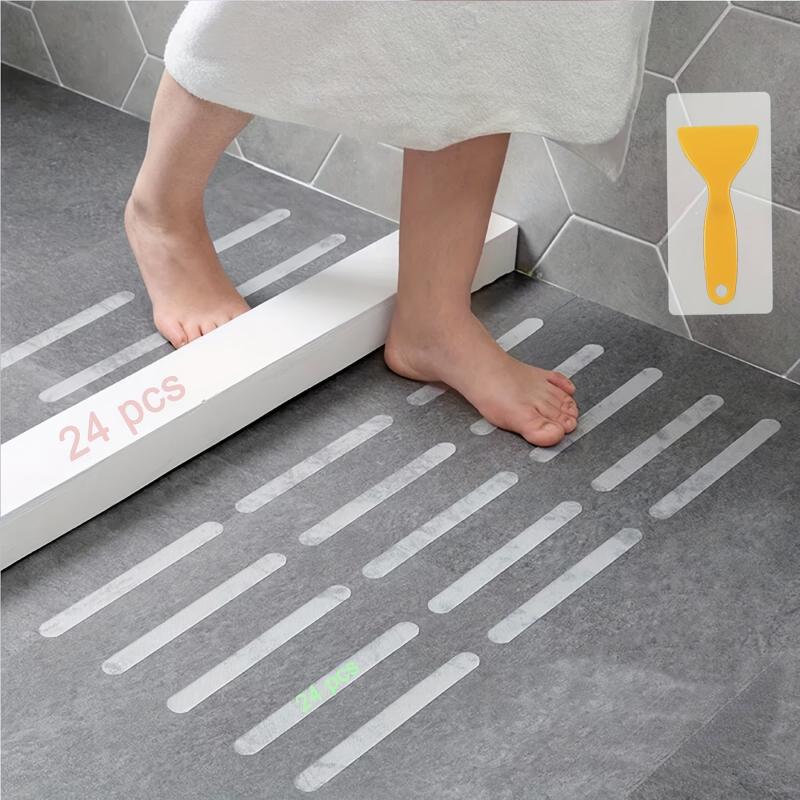 24pcs Anti Slip Shower Stickers for Bathroom Safety