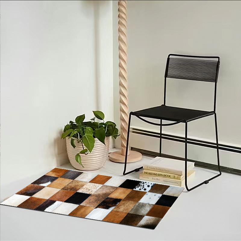 Modern Cowhide Area Rug Soft Durable Cashmere Material Living Room Bedroom Study