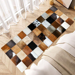 Modern Cowhide Area Rug Soft Durable Cashmere Material Living Room Bedroom Study