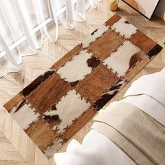 Modern Cowhide Area Rug Soft Durable Cashmere Material Living Room Bedroom Study