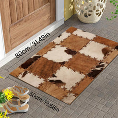 Modern Cowhide Area Rug Soft Durable Cashmere Material Living Room Bedroom Study