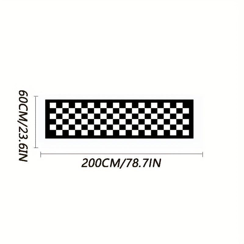 Plaid Kitchen Runner Rug Anti Fatigue Stain Resistant Waterproof Floor Mat