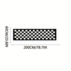 Plaid Kitchen Runner Rug Anti Fatigue Stain Resistant Waterproof Floor Mat