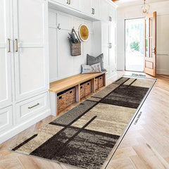 Modern Geometric 2'X10' Runner Rug Soft Laundry Room Oriental Hallway Extra Kitc