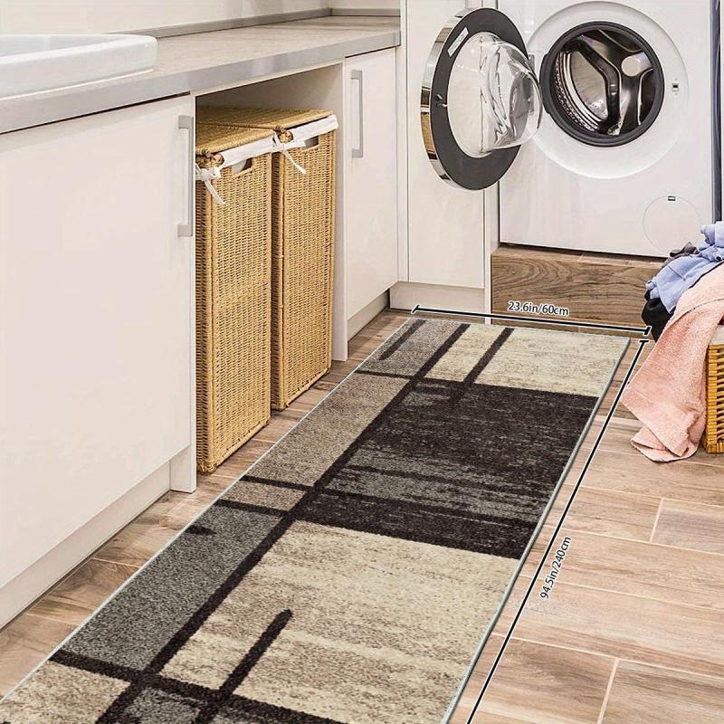 Modern Geometric 2'X10' Runner Rug Soft Laundry Room Oriental Hallway Extra Kitc
