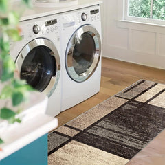 Modern Geometric 2'X10' Runner Rug Soft Laundry Room Oriental Hallway Extra Kitc