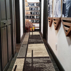 Modern Geometric 2'X10' Runner Rug Soft Laundry Room Oriental Hallway Extra Kitc