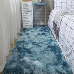 Soft Area Rug Tie Dyed Fuzzy Shag Plush Shaggy Bedside Rug