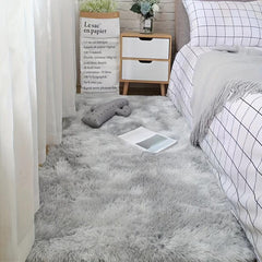 Soft Area Rug Tie Dyed Fuzzy Shag Plush Shaggy Bedside Rug