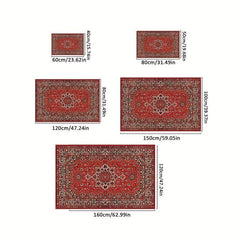 Vintage Floral Area Rug Anti Slip Plush Hallway Carpet Entrance Doormat