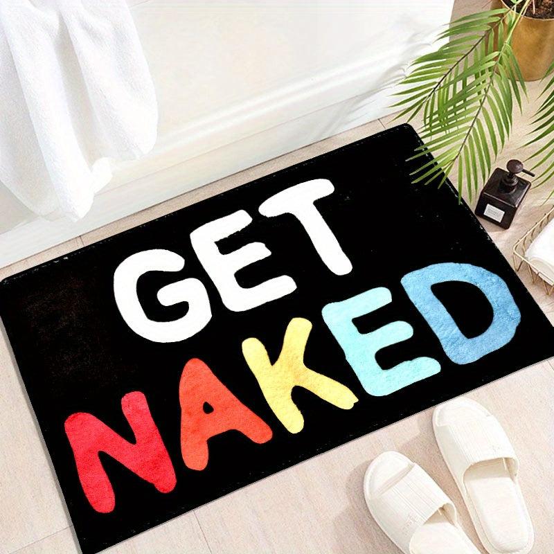 Colorful Letter Pattern Floor Mat Soft Plush Bath Rug Machine Washable